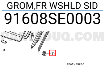 Honda 91608SE0003 GROM,FR WSHLD SID
