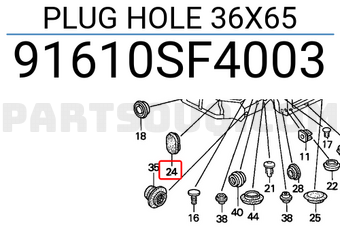 Honda 91610SF4003 PLUG HOLE 36X65