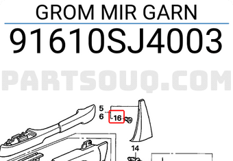 Honda 91610SJ4003 GROM MIR GARN