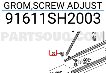 Honda 91611SH2003 GROM,SCREW ADJUST