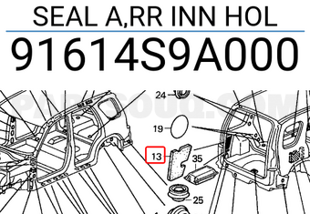 Honda 91614S9A000 SEAL A,RR INN HOL