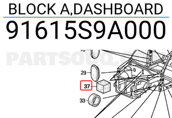 Honda 91615S9A000 BLOCK A,DASHBOARD