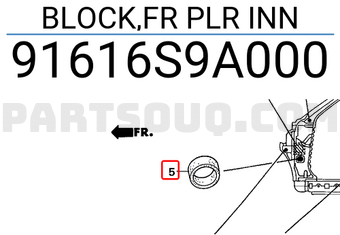 Honda 91616S9A000 BLOCK,FR PLR INN