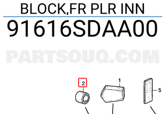 Honda 91616SDAA00 BLOCK,FR PLR INN