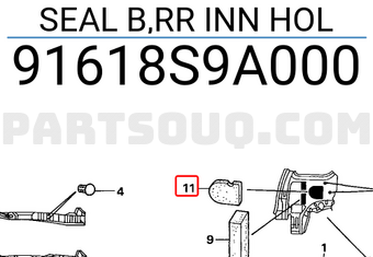 Honda 91618S9A000 SEAL B,RR INN HOL