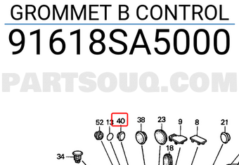 Honda 91618SA5000 GROMMET B CONTROL