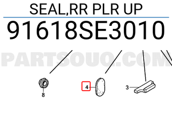Honda 91618SE3010 SEAL,RR PLR UP