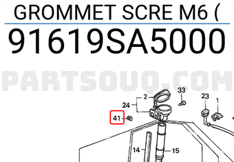 Honda 91619SA5000 GROMMET SCRE M6