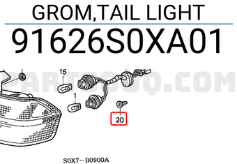 Honda 91626S0XA01 GROM,TAIL LIGHT