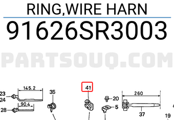 Honda 91626SR3003 RING,WIRE HARN