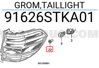 Honda 91626STKA01 GROM,TAILLIGHT