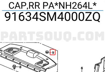Honda 91634SM4000ZQ CAP,RR PA*NH264L*