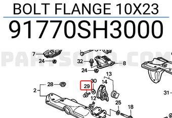 Honda 91770SH3000 BOLT FLANGE 10X23
