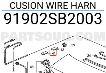 Honda 91902SB2003 CUSION WIRE HARN