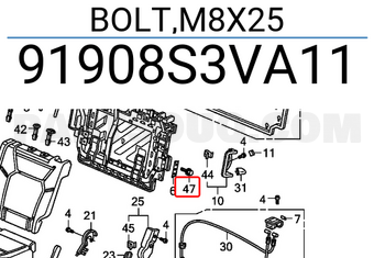 Honda 91908S3VA11 BOLT,M8X25