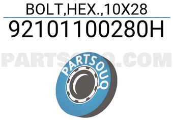 Honda 92101100280H BOLT,HEX.,10X28