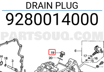 Honda 9280014000 DRAIN PLUG