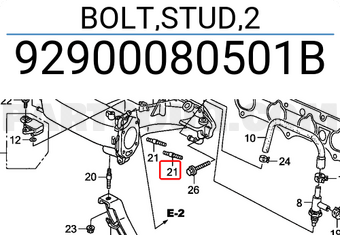 Honda 92900080501B BOLT,STUD,2