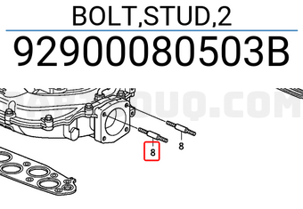 Honda 92900080503B BOLT,STUD,2