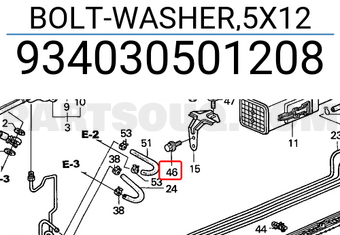 Honda 934030501208 BOLT-WASHER,5X12