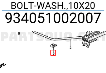 Honda 934051002007 BOLT-WASH.,10X20