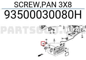Honda 93500030080H SCREW,PAN 3X8