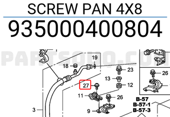 Honda 935000400804 SCREW PAN 4X8