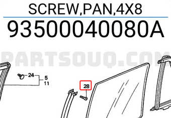 Honda 93500040080A SCREW,PAN,4X8