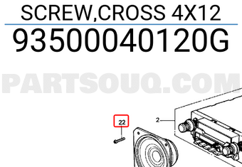 Honda 93500040120G SCREW,CROSS 4X12