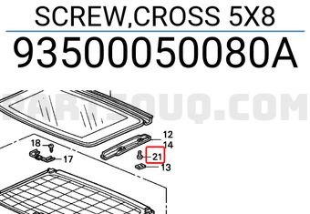 Honda 93500050080A SCREW,CROSS 5X8