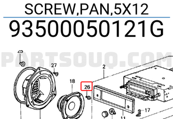 Honda 93500050121G SCREW,PAN,5X12