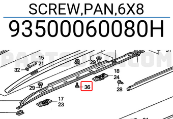 Honda 93500060080H SCREW,PAN,6X8