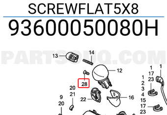 Honda 93600050080H SCREWFLAT5X8