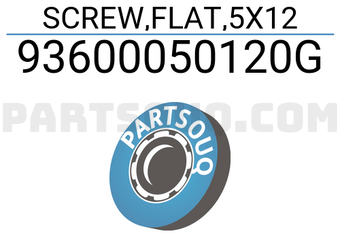 Honda 93600050120G SCREW,FLAT,5X12
