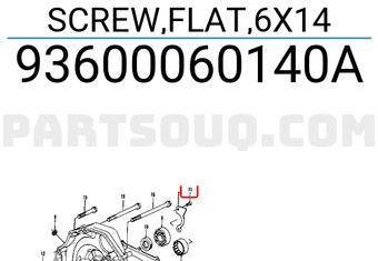 Honda 93600060140A SCREW,FLAT,6X14