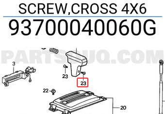 Honda 93700040060G SCREW,CROSS 4X6