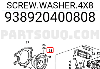 Honda 938920400808 SCREW.WASHER.4X8