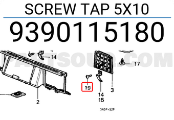 Honda 9390115180 SCREW TAP 5X10