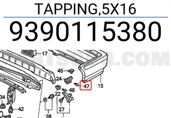 Honda 9390115380 TAPPING,5X16