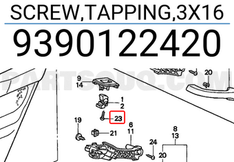 Honda 9390122420 SCREW,TAPPING,3X16