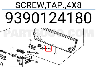 Honda 9390124180 SCREW,TAP.,4X8