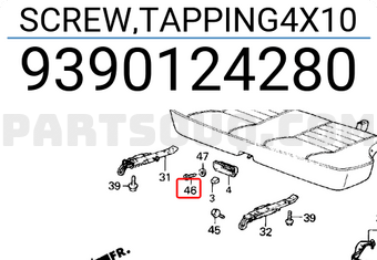 Honda 9390124280 SCREW,TAPPING4X10