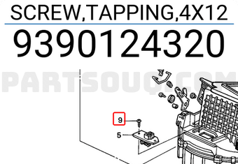 Honda 9390124320 SCREW,TAPPING,4X12