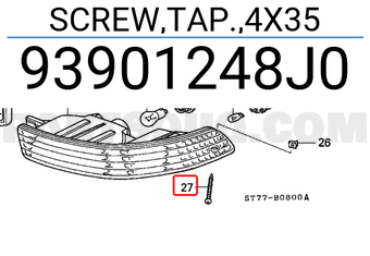 Honda 93901248J0 SCREW,TAP.,4X35