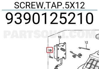 Honda 9390125210 SCREW,TAP.5X12