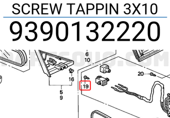 Honda 9390132220 SCREW TAPPIN 3X10