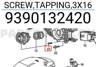 Honda 9390132420 SCREW,TAPPING,3X16