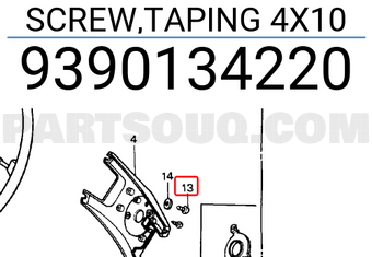 Honda 9390134220 SCREW,TAPING 4X10