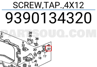 Honda 9390134320 SCREW,TAP.,4X12