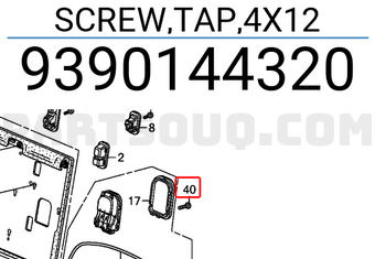Honda 9390144320 SCREW,TAP,4X12